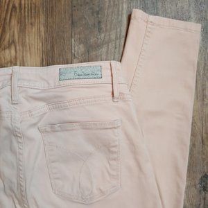 Calvin Klein Pale Pink Denim Jeans Ankle Skinny